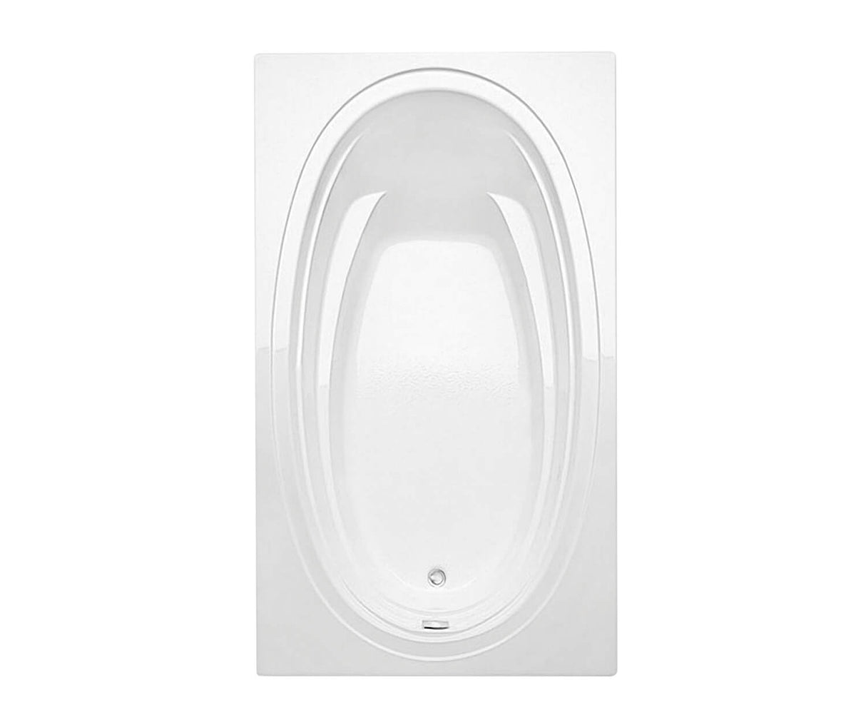 MAAX 106457-R-000-001 Panaro 6042 Acrylic Drop-in Right-Hand Drain Bathtub in White
