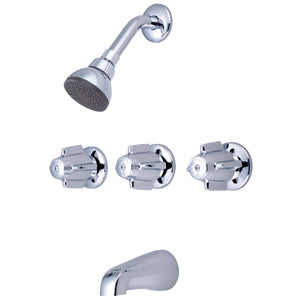 Central Brass 80971-Z Three Handle Tub & Shower Set in Polished Chrome