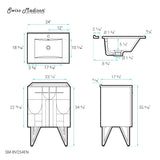 Annecy 24" Bathroom Vanity in Atlas Green