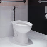 Sirene Floor-Mounted Comfort Height Commercial Elongated Top Flush Spud Flushometer Toilet Bowl