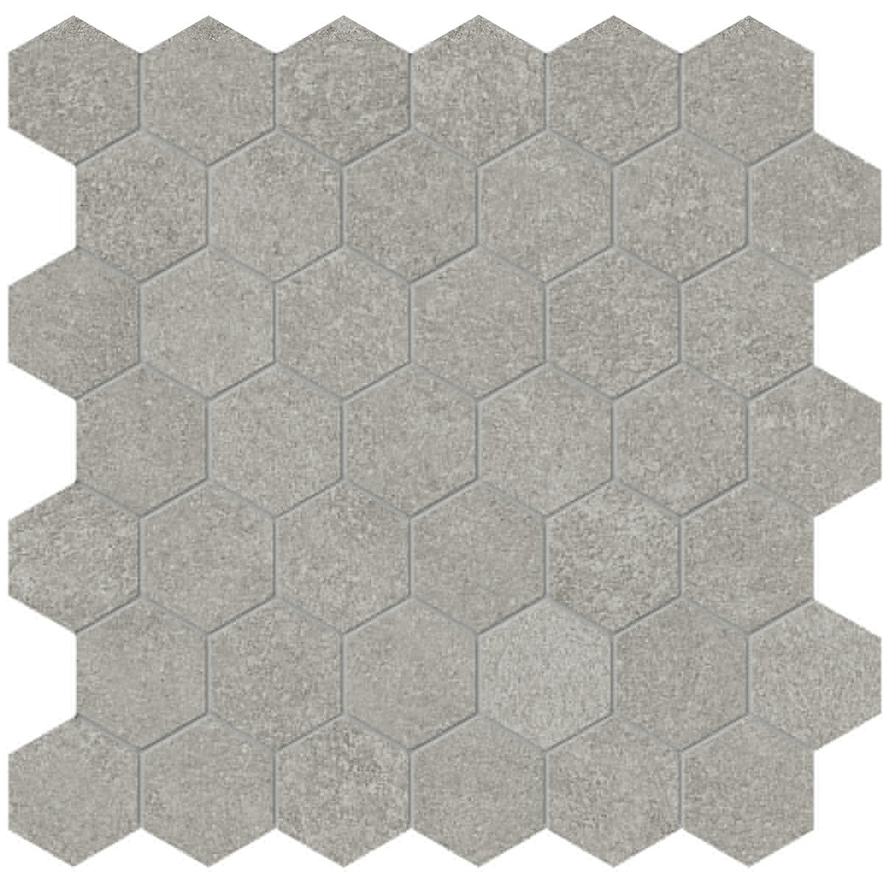 Anatolia Tile 2" Mjork Color Body Porcelain Clay Hexagon 42 Piece Mosaic 4501-0381-0 1 Sheet = .97 Sq. Ft." Clay 2" Hexagon - premium natural stone mosaic tile from Anatolia Tile, available at PoshHaus showroom in Keene, NH