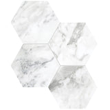 Anatolia Tile 6" Hexagon La Marca Arabescato Honed & Rectified Porcelain Mosaic - 1 Sheet = .797 - 4501-0331-0" Arabescato 6" Hexagon Honed - premium natural stone mosaic tile from Anatolia Tile, available at PoshHaus showroom in Keene, NH