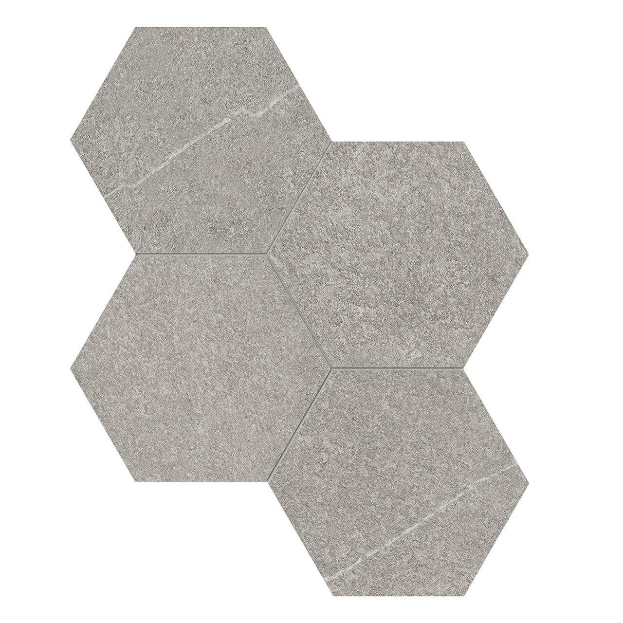 Anatolia Tile 6" Mjork Color Body Porcelain Clay Hexagon 4 Piece Mosaic 4501-0377-0 1 Sheet = .80 Sq. Ft." Clay 6" Hexagon - premium natural stone mosaic tile from Anatolia Tile, available at PoshHaus showroom in Keene, NH