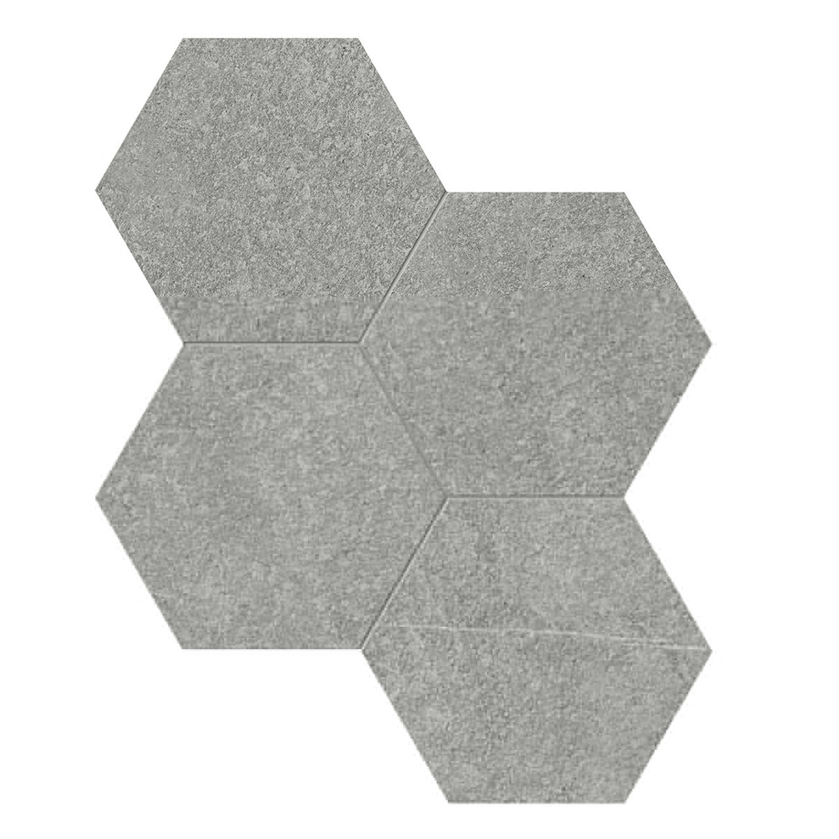 Anatolia Tile 6" Mjork Color Body Porcelain Mica Hexagon 4 Piece Mosaic 4501-0376-0 1 Sheet = .80 Sq. Ft." Mica 6" Hexagon - premium natural stone mosaic tile from Anatolia Tile, available at PoshHaus showroom in Keene, NH
