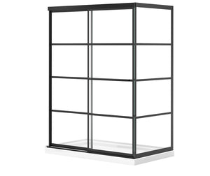MAAX 136561-972-340-000 Incognito 76 Return Panel for 36 in. Base with Shaker glass in Matte Black