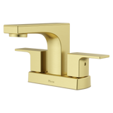 Pfirst Modern 4 in. Centerset Faucet in Brushed Gold