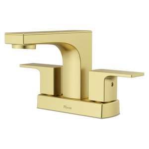 Pfirst Modern 4 in. Centerset Faucet in Brushed Gold
