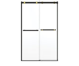 MAAX 136956-810-380-000 Duel Alto 44-47 X 78 in. 8mm Bypass Shower Door for Alcove Installation with GlassShield® glass in Matte Black & Brushed Gold