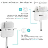 Fantome E 2' x 6' Concealed In-Wall Toilet Tank Carrier System for Back to Wall Toilet