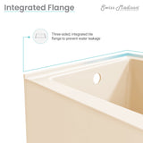 Voltaire 60" X 30" Left-Hand Drain Alcove Bathtub with Apron in Bisque