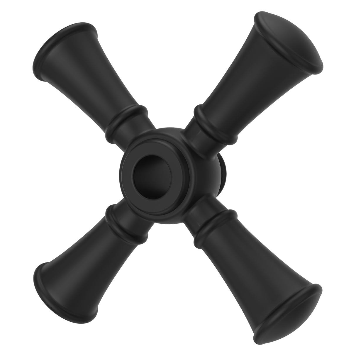 Tisbury 3-Handle Tub Filler Cross Handle Kit in Spot Defense Matte Black