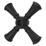 Tisbury 3-Handle Tub Filler Cross Handle Kit in Spot Defense Matte Black