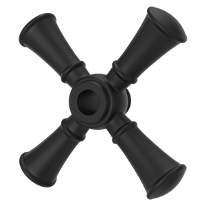 Tisbury 3-Handle Tub Filler Cross Handle Kit in Spot Defense Matte Black