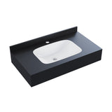 Avancer 36'' Wall Mount Sink In Black Marquina