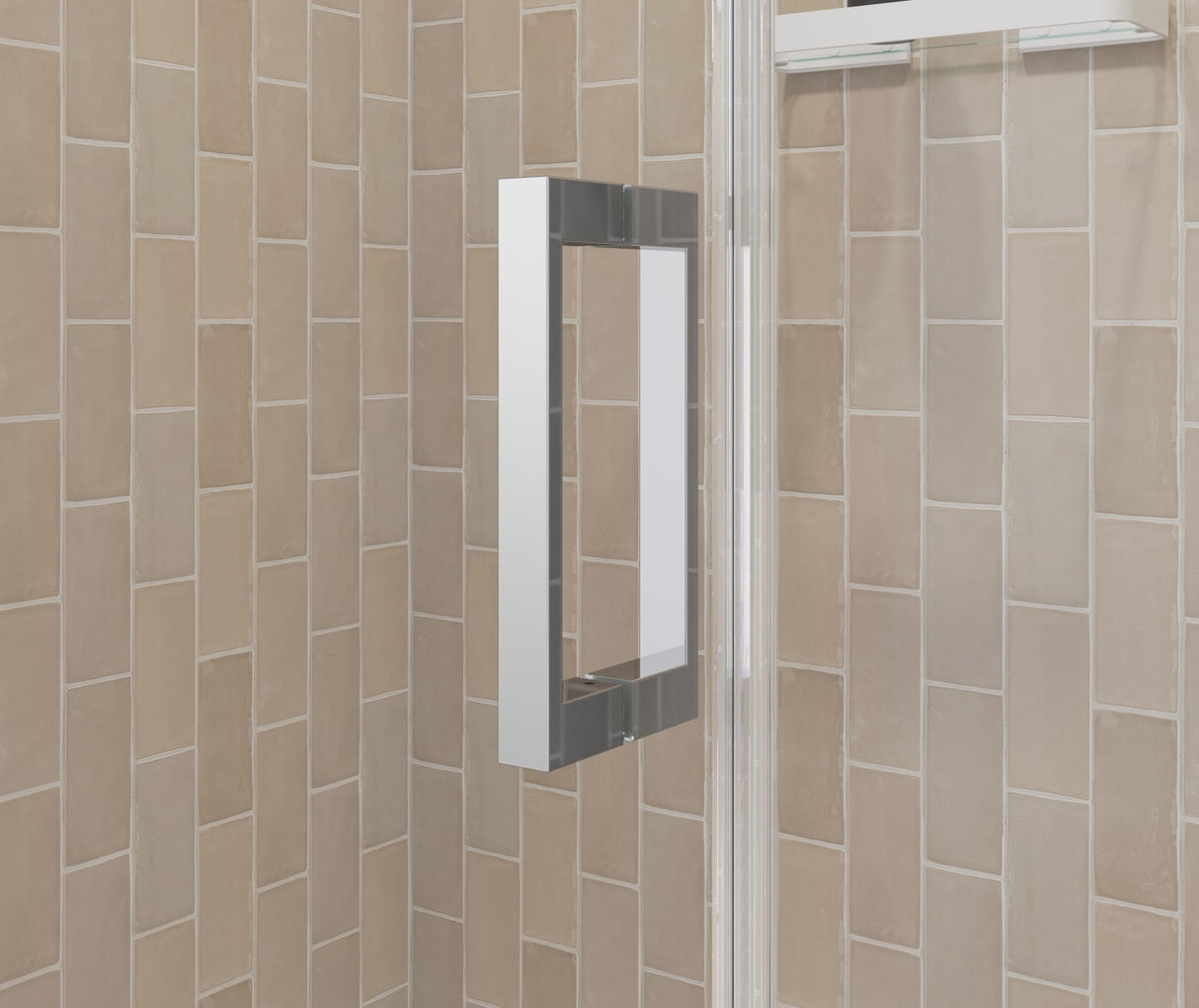 MAAX 138275-900-084-101 Manhattan 53-55 x 68 in. 6 mm Pivot Shower Door for Alcove Installation with Clear glass & Square Handle in Chrome
