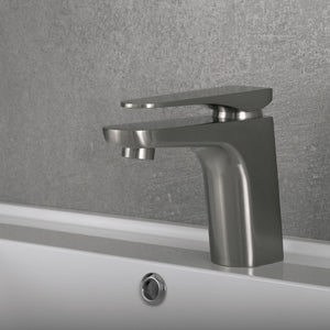 DAX Brass Single Handle Bathroom Faucet, Brushed Nickel DAX-805A-BN