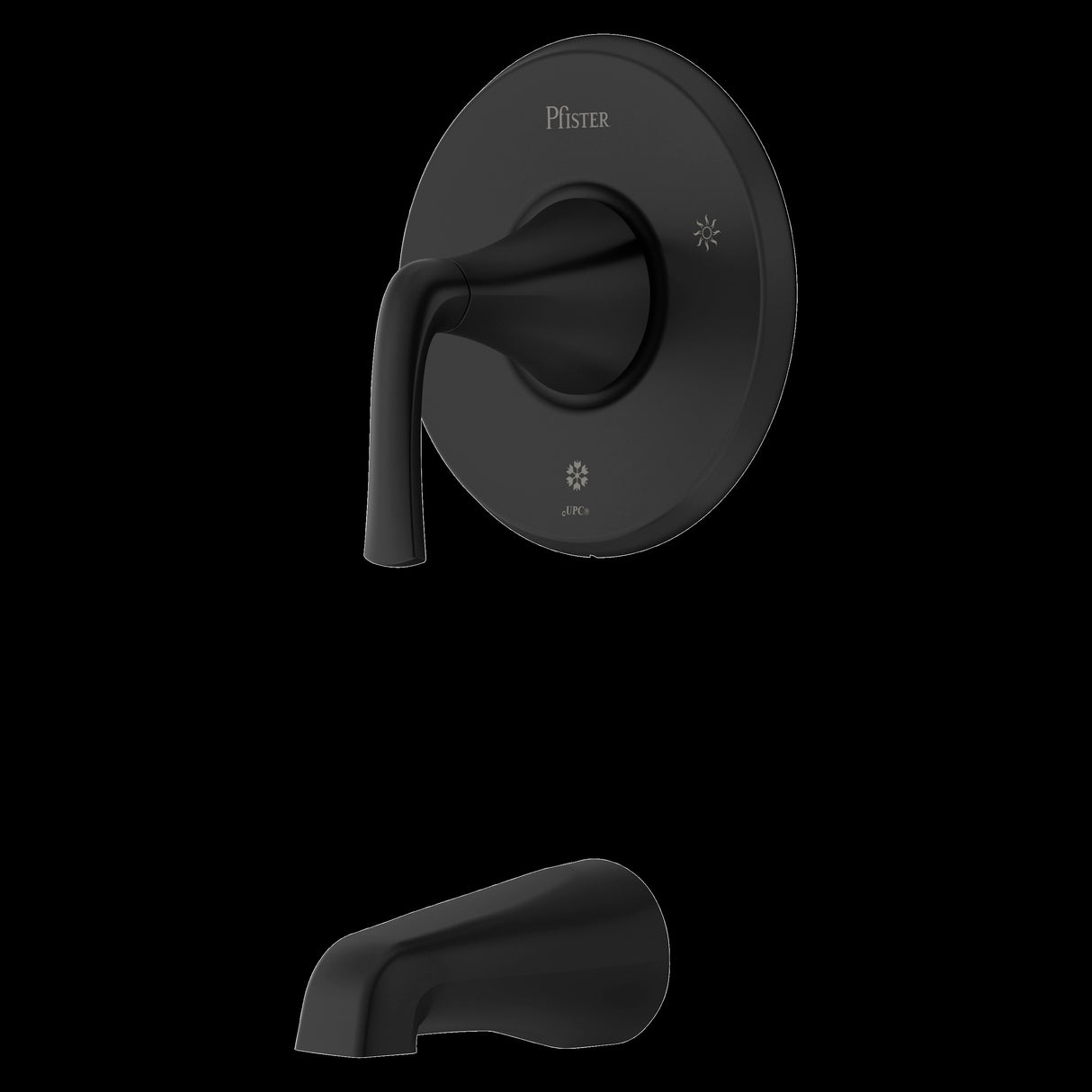 McAllen 1-Handle Tub Only Trim Kit in Matte Black