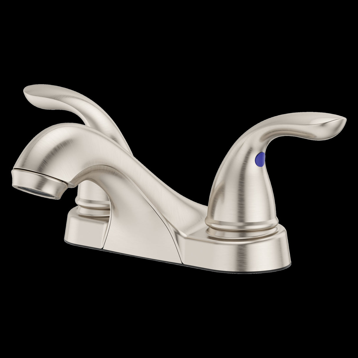Pfirst Series 2-Handle 4" Centerset Bathroom Faucet in Brushed Nickel