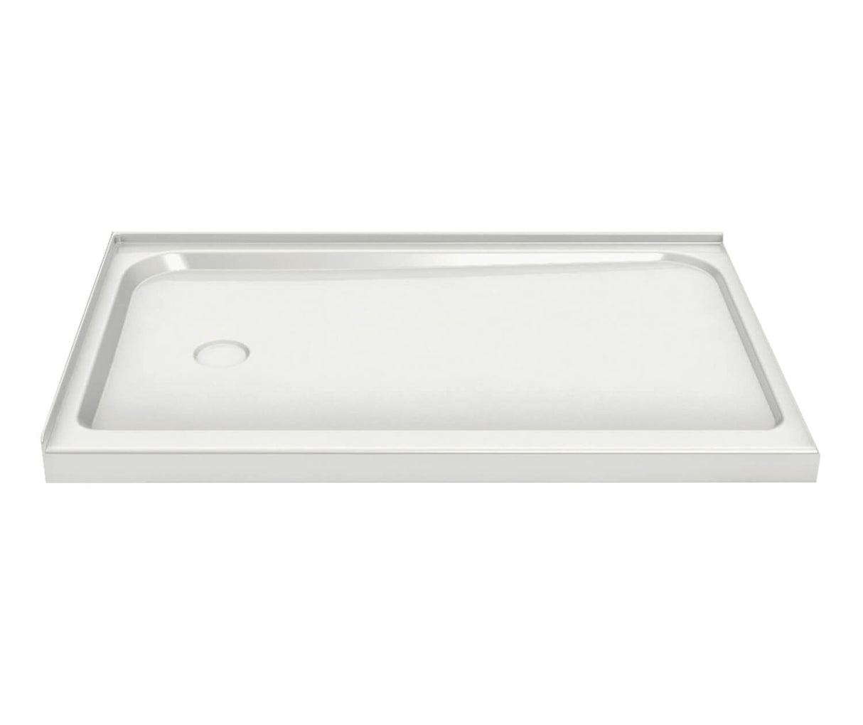 MAAX 105594-000-001-002 Rectangular Base 6036 3 in. Acrylic Corner Left or Right Shower Base with Right-Hand Drain in White