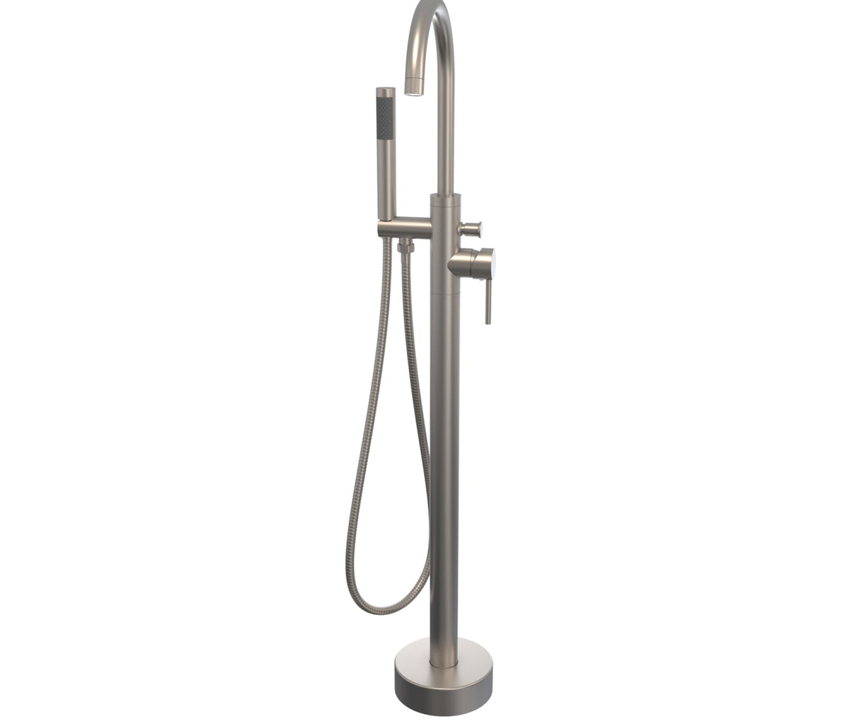 MAAX 10045542-105 Linosa Freestanding Tub Faucet with Handshower in Brushed Nickel