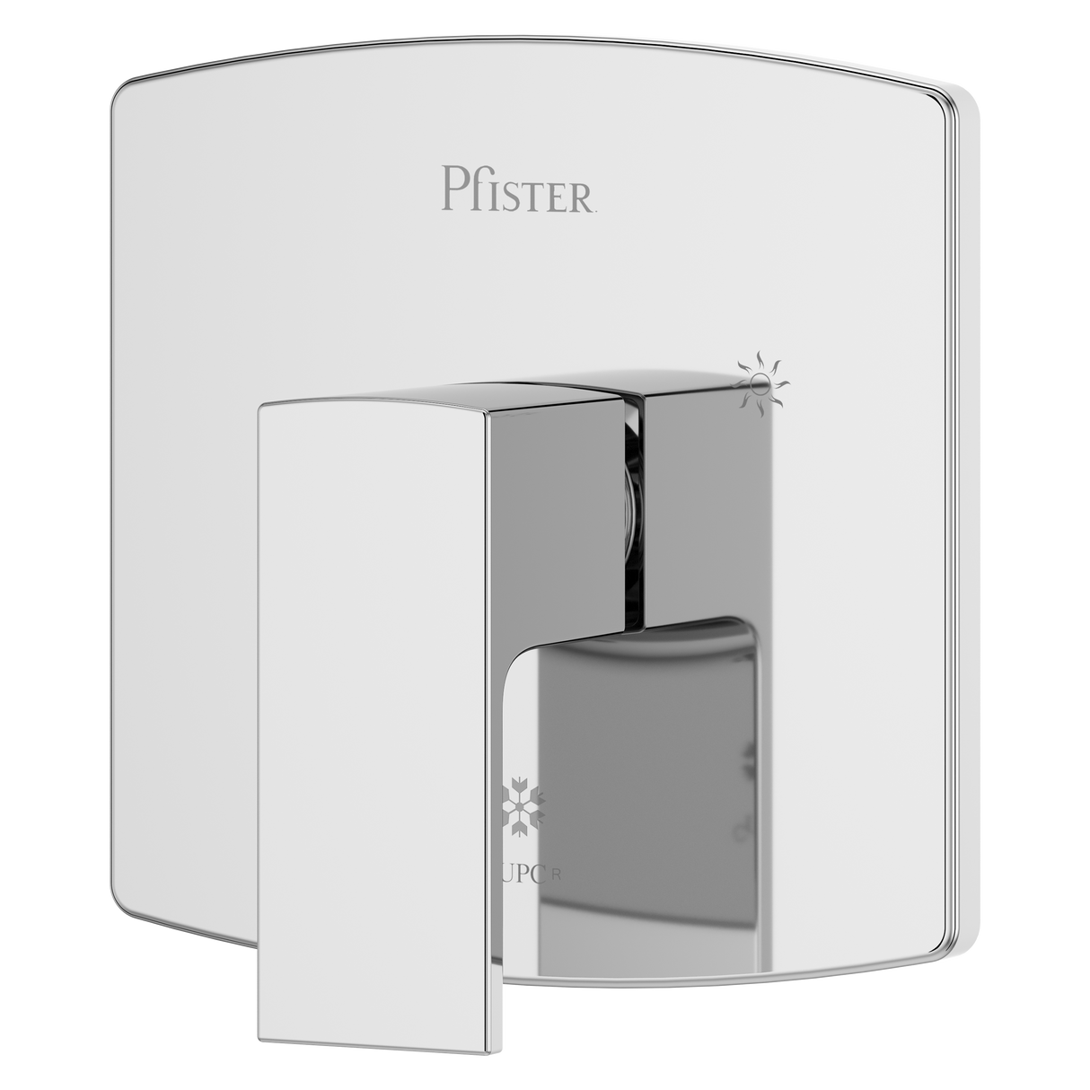 Pfirst Modern Valve Only Trim in Polished Chrome