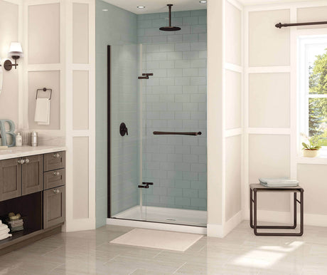 MAAX 136679-900-173-000 Reveal 71 38-41 x 71 ½ in. 8mm Pivot Shower Door for Alcove Installation with Clear glass in Dark Bronze