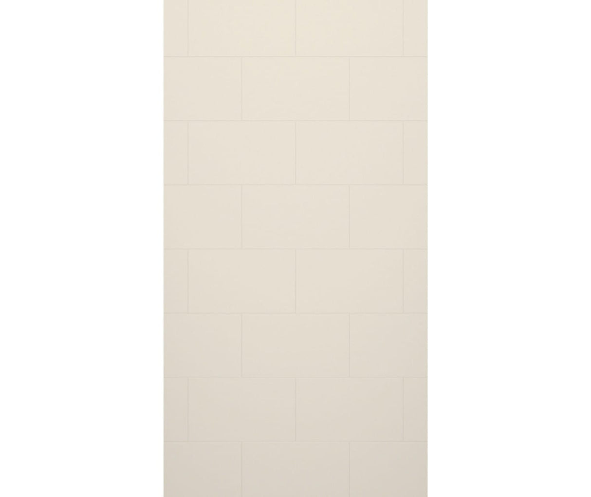 Swanstone TSMK-9642-1 42 x 96 Swanstone Traditional Subway Tile Glue up Bathtub and Shower Single Wall Panel in Bisque TSMK9642.018