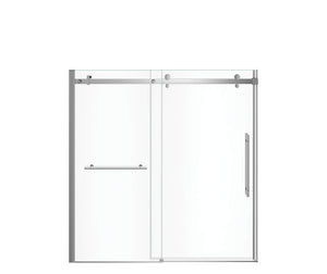 MAAX 138485-900-084-000 Vela 56 ½-59 x 59 in. 8 mm Sliding Tub Door with Towel Bar for Alcove Installation with Clear glass in Chrome