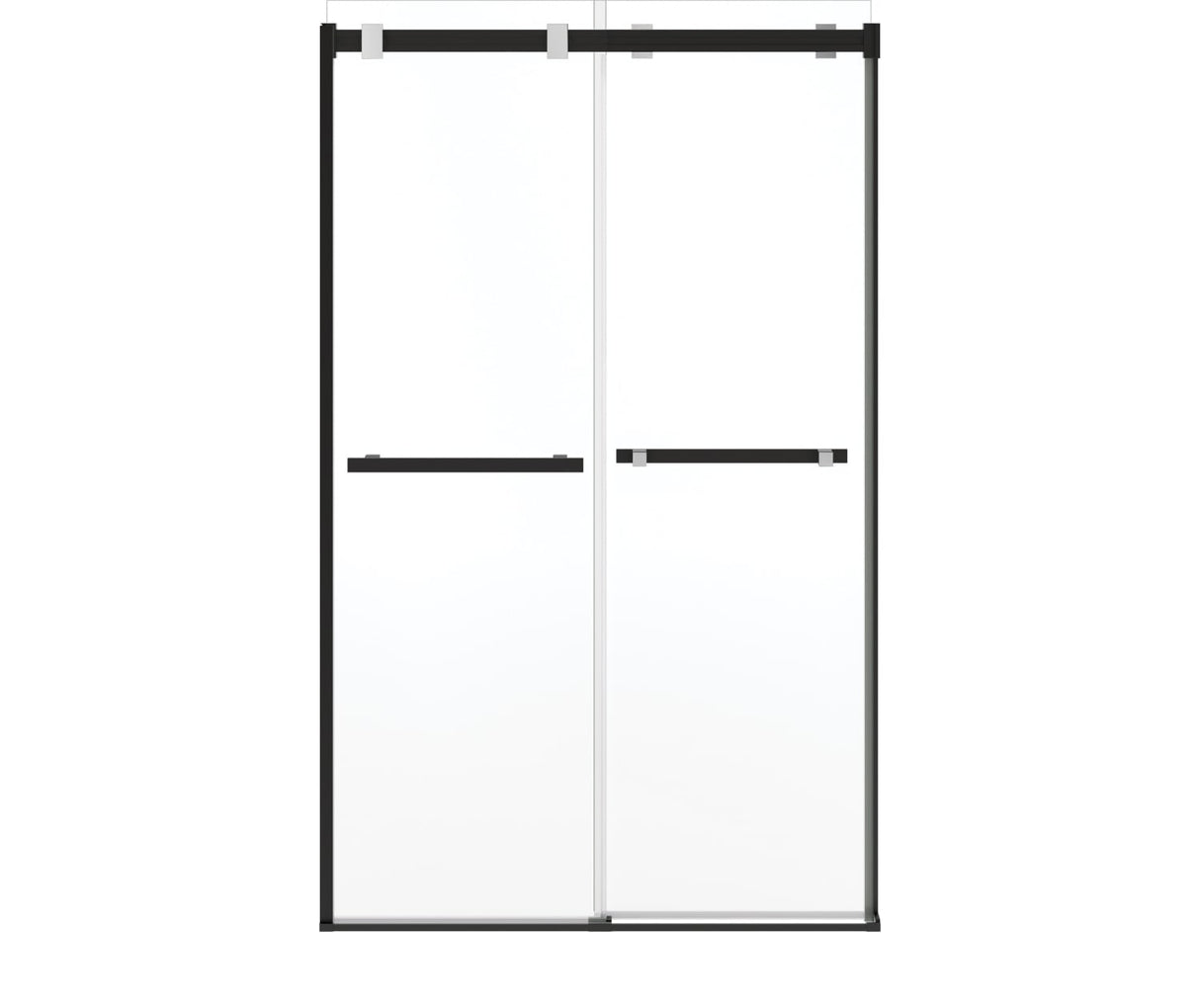 MAAX 136956-810-360-000 Duel Alto 44-47 X 78 in. 8mm Bypass Shower Door for Alcove Installation with GlassShield® glass in Matte Black & Chrome
