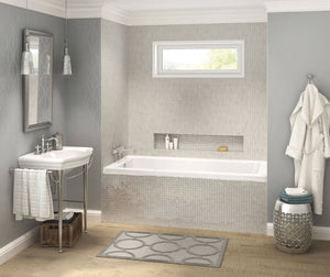 MAAX 106213-000-001-103 Pose 7242 IF Acrylic Alcove Left-Hand Drain Bathtub in White