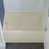 Voltaire 48" X 32" Left-Hand Drain Alcove Bathtub with Apron in Bisque