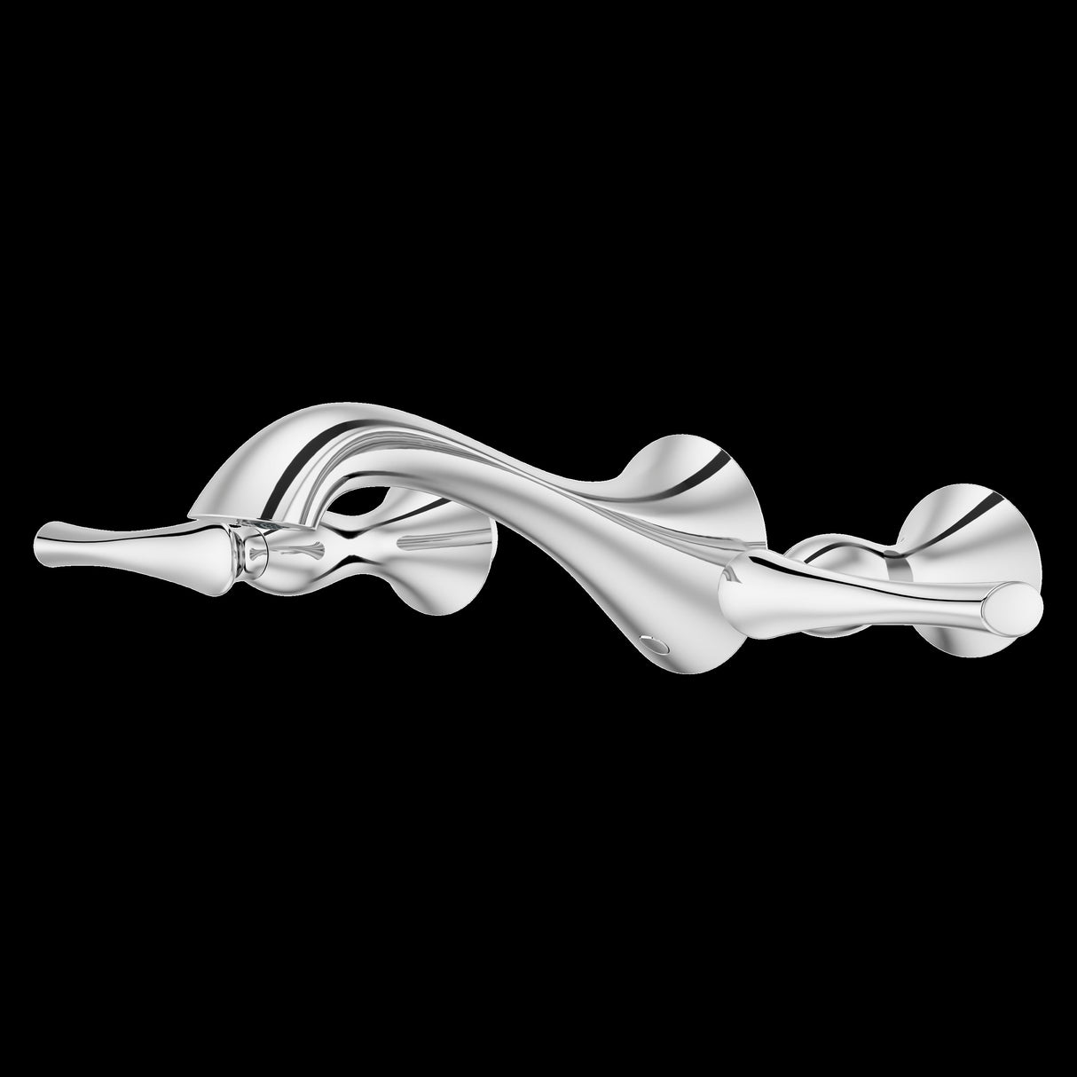 Rhen Wallmount Widespread Lavatory Faucet in Polished Chrome