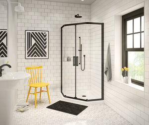MAAX 137440-900-340-000 Radia Neo-angle 36 x 36 x 71 ½ in. 6 mm Sliding Shower Door for Corner Installation with Clear glass in Matte Black