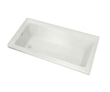 MAAX 106391-L-108-001 Skybox 7236 IF Acrylic Alcove Left-Hand Drain Aerosens Bathtub in White