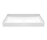 Swanstone VP6034CPANNS Solid Surface Alcove Shower Pan with Center Drain in White VP6034CPANNS.010