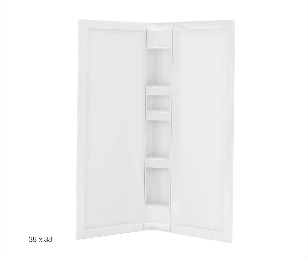 MAAX 106108-000-001-000 38 x 38 in. Acrylic Three-Piece Corner Shower Wall Kit in White