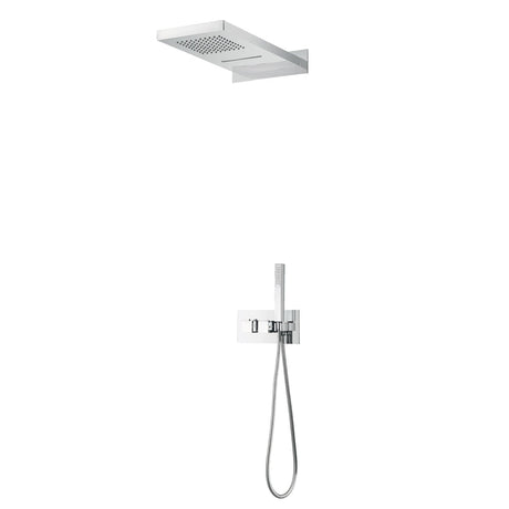 DAX Stainless Steel Shower System Thermostatic Mixer with 2 Functions, Chrome DAX-9003-CR