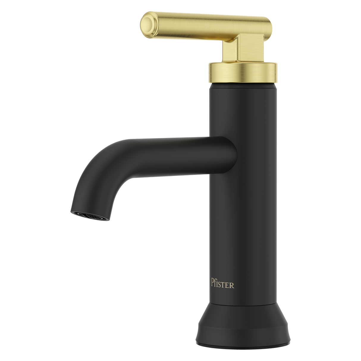 Capistrano Single Control Lavatory Faucet in Matte Black and Brushed Gold