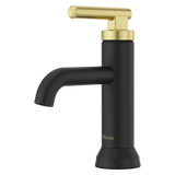 Capistrano Single Control Lavatory Faucet in Matte Black and Brushed Gold