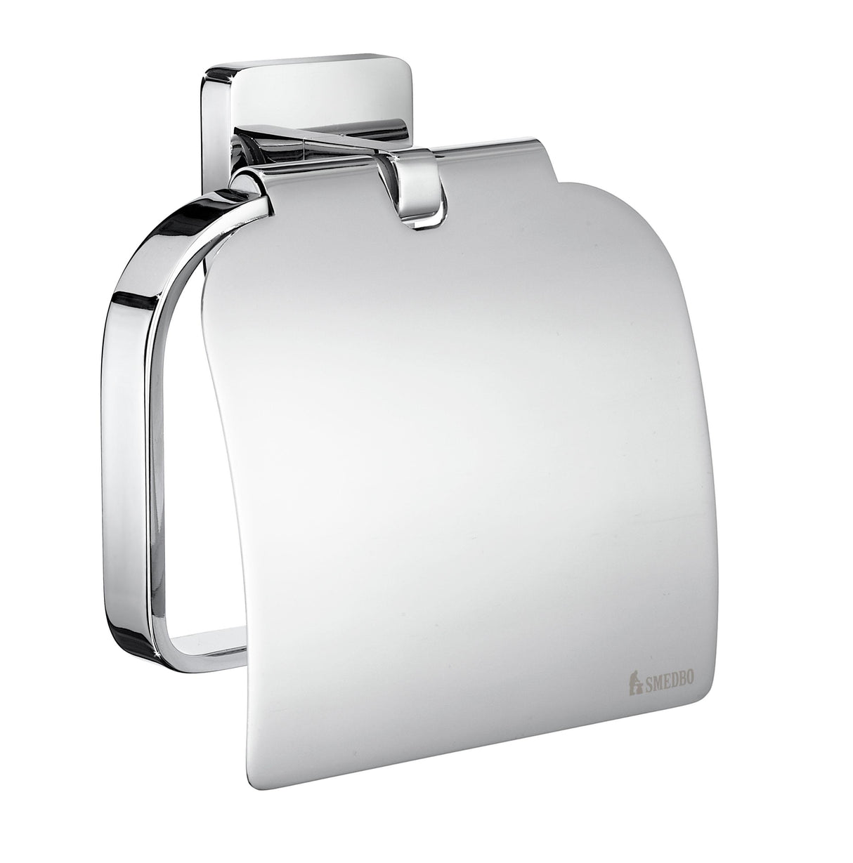 Smedbo Ice Toilet Roll Holder with Cover in Polished Chrome