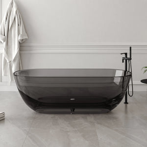 New England Home Goods Daytona 69" Freestanding Tub in Sepia - Stone Resin Solid Surface