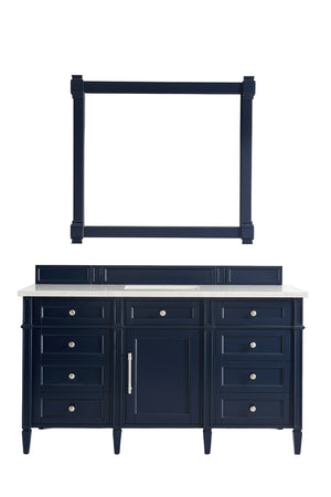 James Martin Vanities Brittany 60" Single Basin Vanity Cabinet w/3CM Top & Mirror