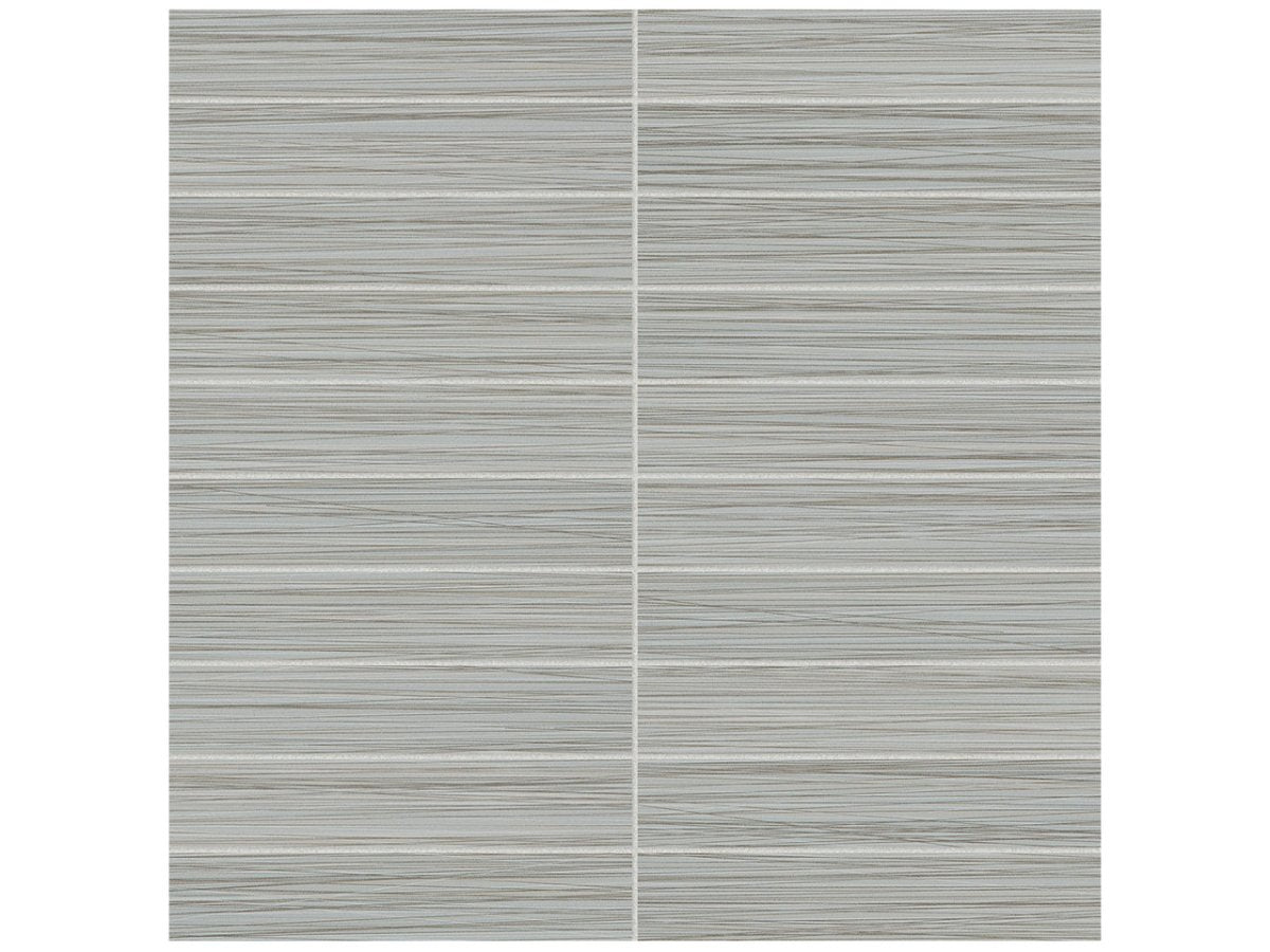 Anatolia Tile 1X6 Zera Annex Matte Silver Stacked Mosaic. 1 Sheet = .96 Sq. Ft. 4501-0311-1 Silver 1x6 - premium natural stone mosaic tile from Anatolia Tile, available at PoshHaus showroom in Keene, NH