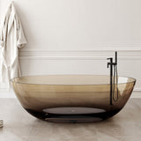 New England Home Goods Adams 71" Freestanding Tub in White - Stone Resin Solid Surface
