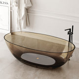 New England Home Goods Adams 71" Freestanding Tub in White - Stone Resin Solid Surface