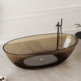 New England Home Goods Adams 71" Freestanding Tub in White - Stone Resin Solid Surface
