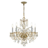 Traditional Crystal 5 Light Hand Cut Crystal Polished Chrome Chandelier 1005-CH-CL-MWP