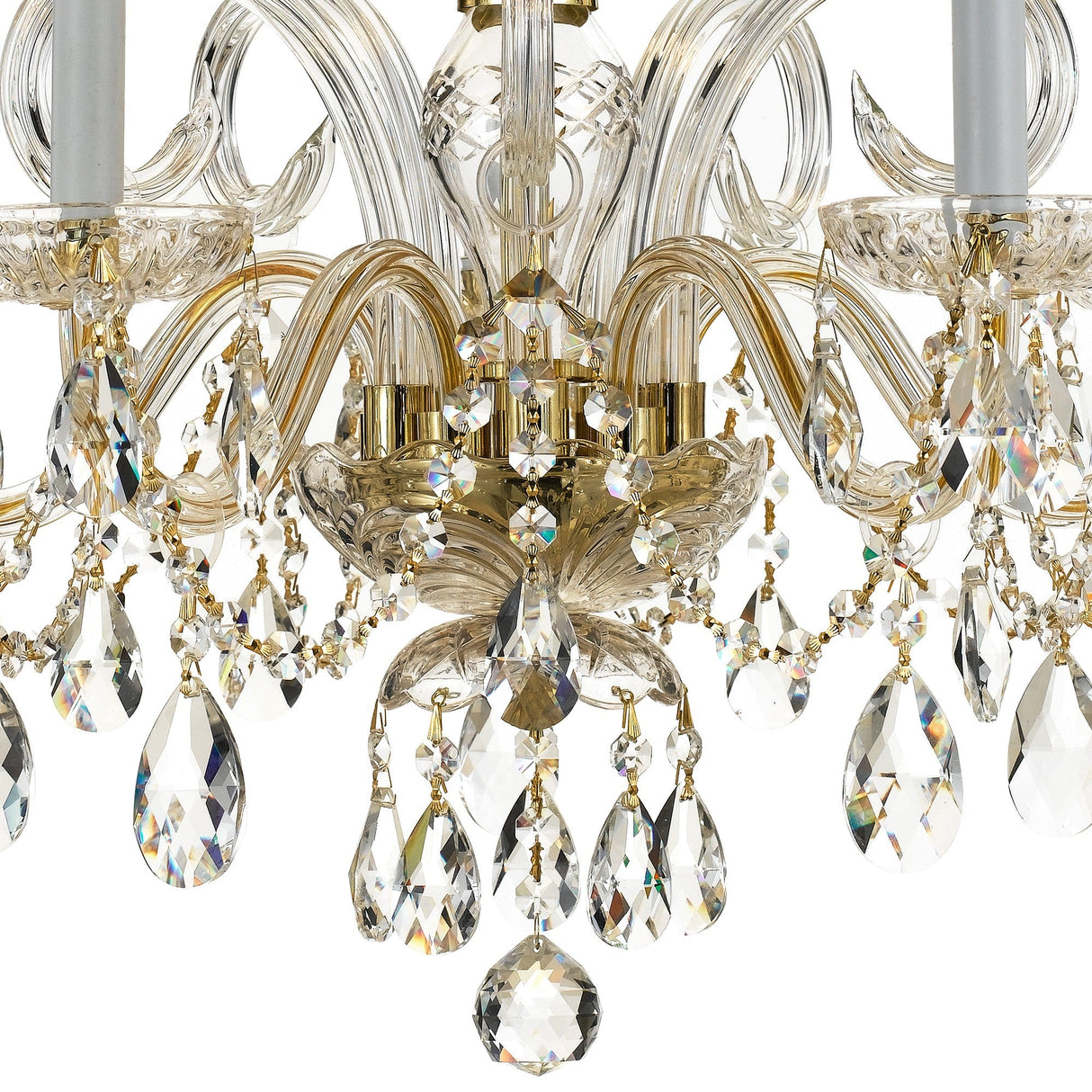 Traditional Crystal 5 Light Hand Cut Crystal Polished Chrome Chandelier 1005-CH-CL-MWP