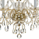 Traditional Crystal 5 Light Hand Cut Crystal Polished Chrome Chandelier 1005-CH-CL-MWP