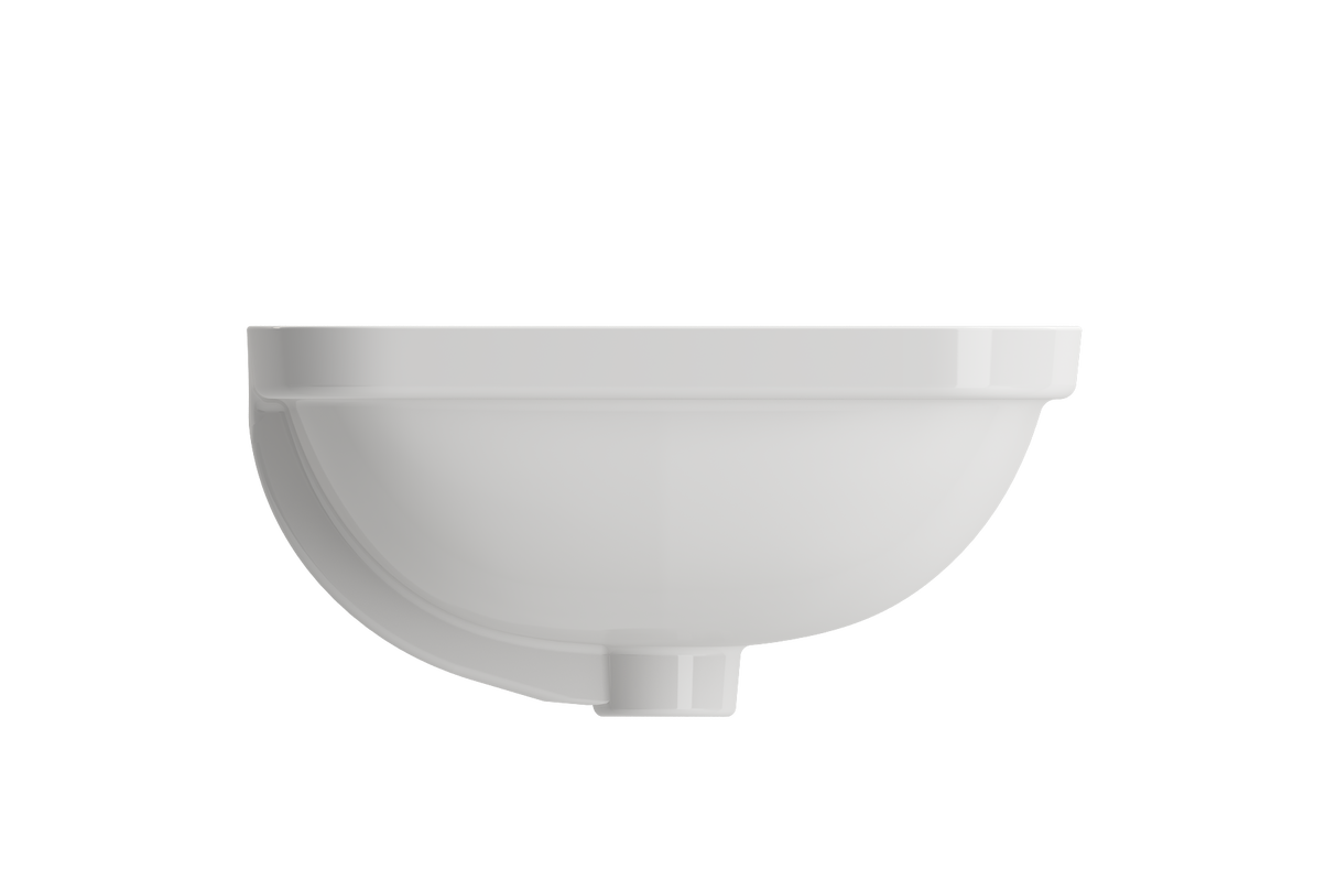 BOCCHI 1006-001-0125 Scala Undermount Sink Fireclay 21.75 in. with Overflow in White